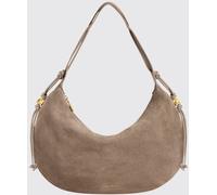COCCINELLE Thess Suede Shoulder Bag with Metallic Logo