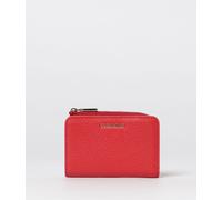 Coccinelle Leather Purse Metallic Soft Wallet Scarlet red