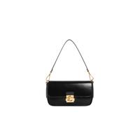 COCCINELLE C-Me Lock Shiny Smooth Handbag Leather Noir