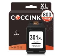 COCCINK 301XL Ink Cartridge for HP Printers 1050 2050 3050 Black