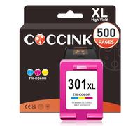 COCCINK 301XL Ink Cartridge for HP Printers 1050 2050 3050 colour
