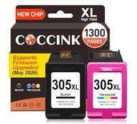 COCCINK 305XL Ink Cartridge for HP Printers 4200 2800 Black & Colour
