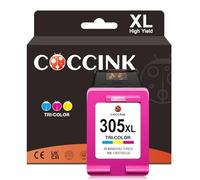 COCCINK 305XL Ink Cartridges Replacement for DeskJet 2800e Ink Cartridge, 305 XL for DeskJet 2810e 2820e 4220e 4200e 4122e 2700 2710 2720 4100 4110 4120 Envy 6032 6000 6010e 6020 Colour