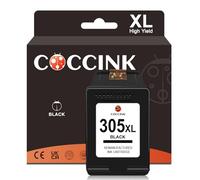 COCCINK 305XL Ink Cartridges Replacement for HP DeskJet 2800e Ink Cartridge, 305 XL for DeskJet 2820e 2810e 4220e 4222e 2700 2710 4100 4110 Envy 6032 6000 6010e 6020 Envy Pro 6400 6420 Black