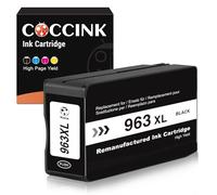 COCCINK 963XL Ink Cartridges Compatible for HP 963 963XL Ink Cartridge, High-Yield for HP OfficeJet Pro 9010 9020 Series Printers Combo Pack Black