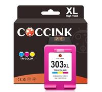 COCCINK Colour Printer Ink Cartridges Replacement for HP 303 XL 303XL Compatible with Envy Photo 6222 6258 7120 7164 6234 6230 7134 6220 7830 7855 7800 6232 6255 7130 High Yield