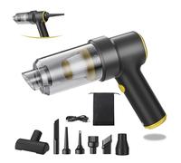 COCCKO Handheld Vacuum Cleaner, 12000PA 4-in-1 Car Vacuum Cleaner,Brushless Motor Car Hoover, Rechargeable 6000mAh Battery,Portable Mini Hoover, Cordless,for Home,Office, Pet Hair