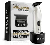 Cocco® Veloce Pro Trimmer Collection: Precision Trimmers for Professionals - Digital Gap™ Ambassador DLC Blade, High-Torque DC Motor, All-Metal, Cordless (Limited Edition in Pearl White)