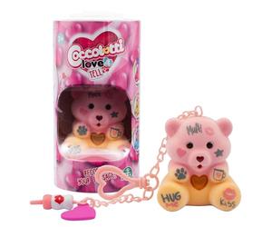 Coccolotti, Love & Tell Interactive Bear, Sound and Light Effects, Honey Model, Records and Repeats Messages, Accessories Included, 7cm, Toy for Children Aged 3 and Up, Two-tone