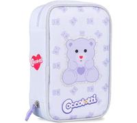 Coccolotti Pencil Case Lilac Complete with 1 Zip Elementary School 20 x 13 x 6 cm + Free 1 Notebook