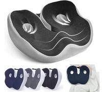 Coccyx Cushion for Tailbone Pain - Adjustable Memory Foam Sit Bone Relief Seat Cushion, Outfany Ergoseat, Hilipert Ergoseat, Ergonomic Seat Cushion for Long Sitting, Office, Car Drivers (Black)