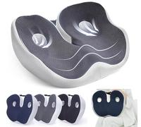 Coccyx Cushion for Tailbone Pain - Adjustable Memory Foam Sit Bone Relief Seat Cushion, Outfany Ergoseat, Hilipert Ergoseat, Ergonomic Seat Cushion for Long Sitting, Office, Car Drivers (Grey)