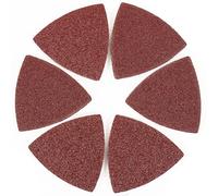 Coceca 100pcs Triangle Sanding Pads Sandpaper Hook and Loop Sanding Sheet for Wood Fit 3-1/8 Inches Oscillating Multi Tool, 40/60/80/120/180/240 Grit