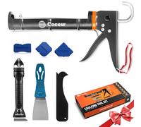 Cocew Caulk Gun Kit, Smooth Silicone Caulking Gun Remover Scraper, Scraping Tool - Carbon Black Scraper