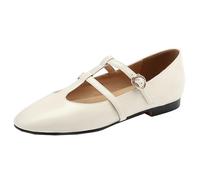 Cocey Womens French Vintage Cross Strap Classic Flat Shoes for Shopping and Outfits