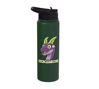 COCHCLEARCORE Purple Cartoon Dragon Head Graphic Stainless Steel Insulated Water Bottle