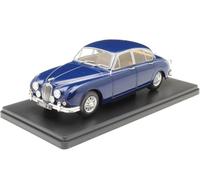 Cochesdemetal Metal (Diecast) Model Car Sculpture, Blue, Classic Cars, Classic Style, Tabletop, Polished Finish, Jaguar MK II, 1:24 Scale, In Stock