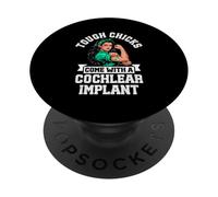 Cochlear Implant Girl Hearing Loss Deaf Cochlear Implant PopSockets Adhesive PopGrip