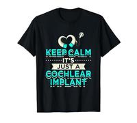 Cochlear Implant Hearing Loss Deaf Pride Hard of Hearing Value Graphic T-Shirt, Men, Black, L