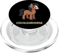 Cochlearhorse Cute Hearing Implant Horse Cartoon PopSockets PopGrip for MagSafe