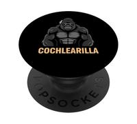 Cochlearilla Strong Gorilla Hearing Aid User PopSockets Adhesive PopGrip