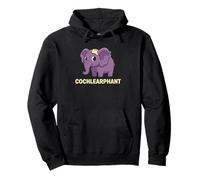 Cochlearphant Hearing Loss Awareness Elephant Pullover Hoodie