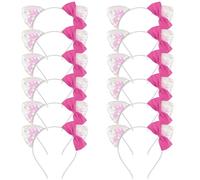 COCIDE 12Pcs Kitty Cat Ears Headbands for Women Plastic Taylor Party Decorations Headbands for Girls Gabby Party Favors Birthday Supplies for Women Halloween Hair Accessories Hair Hoops Costume