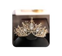COCIDE Gold Crown for Women Baroque Queen Crown and Tiara for Girls Crystal Headband Mermaid Crown Princess Hair Accessories for Bride Birthday Party Bridesmaids Halloween Costume Cosplay
