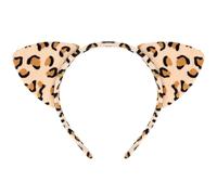 COCIDE Leopard Cat Ears Headbands for Women Cheetah Ears Headband Happy Birthday Decorations Print Hair Accessories for Girls Gift Favors Hat