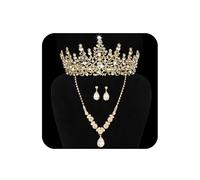 COCIDE Tiaras and Crowns for Women Tiaras Earrings Necklace Crystal Bridal Jewelry Set Costume Party Halloween Prom Pageant Jewelry for Women Quinceanera Wedding Bridgerton Dress coronas para 15 años