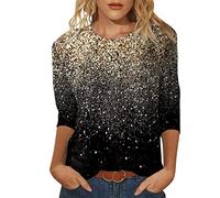 Cocila 2024 Evening Tops Women's UK Black Ribbed Long Sleeve Shirts Chiffon Oversized T-shirt Prime Deals Today Special Offers