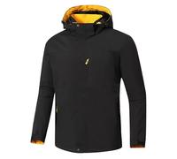Cocila 2025 Mens Hooded Windproof Jacket Outdoor Hiking Soft Outer Monogrammed Rain (Black, XXL) Superdry Long Trench Coats for Men Winter Wool Coat Men's and Jackets Waterproof Pilot Tretch