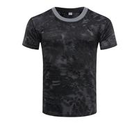 Cocila Amazon Deals Mens Shirts Short Sleeve Smart Casual Fitness Quick Drying Sweat Physical Training Wear Round Neck Floral Printed Fashion Tee Loose Plus Size T-Shirt Summer T Clearance Bargains