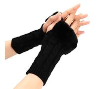 Cocila Black of Friday 2024 Retro Cat Fingerless Gloves Black Polyester Gloves Fingerless Running Gloves Women Mens Warm Gloves Thermal Sales Today Clearance Prime Only Same Day Delivery Items