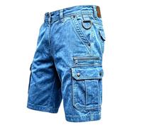 Cocila Black Shorts Men's New Summer Solid Colour Washed Cotton Casual Cropped Trousers Work Pants with Side Pockets Men True Classic Tshirt Mens Hiking Chinos Swim Zip Boys Cargo Crosshatch
