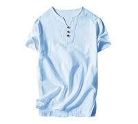 Cocila Buy British Day Deals Shirts Men Pack V Neck Short Sleeve Muscle Cotton Casual Tops Blouse Shirts Easy Care Shirts Men Men in Black Fancy Dress Mens Shirts Long Outlet Clearance UK Overstock