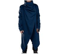 Cocila Buy British Day Deals Wool Outdoor Coat Men Trend Cosplay Cloak High Collar Personality Solid Color Dark Button Cloak Coat Waterproof Work Coats For Men Snow J Warehouse Clearance Uk Pallets