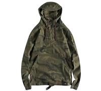 Cocila Camouflage Punching Jacket Fall and Winter Workwear Hooded Outdoor Retro American Casual Half Zip Functional Water Week