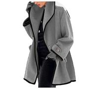 Cocila Cardigan Trench Fashion Coat Long Warm Slim Sleeve Casual Color Outwear Wool Ladies Open Winter Womens Overcoat Jacket Women'S (Grey, L) Waterproof Down Coats For Women Uk Jackets Faux
