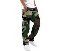 Cocila Cargo Trousers for Men UK Combat Baggy Outdoor Waterproof Hiking Work Pants Stretch Multi Pockets Durable Lightweight Classic Tactical Trousers Oversized Easy Care Autumn XS-4XL JN XL