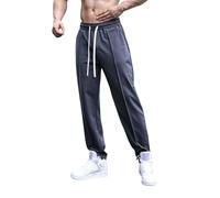 Cocila Casual Men's Pants Spliced Loose Daily Wear A Straight Cylinder Outdoor New Thin 42X29 Mens (Grey, M) Hunting Trousers for Men Work Tracksuit Hiking Military White Joggers Short Leg