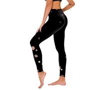 Cocila Christmas Leggings Flowery Leggings Womens Amazon Plus Size Fashion UK Ladies Green Jeggings Workout Leggings High Waisted Black 3/4 Leggings Women Lightening Deal of Day (Pink, S)