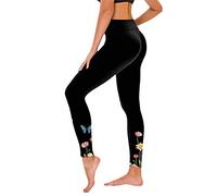 Cocila Christmas Leggings High Waisted Yoga Leggings Track Pants Women Y2K Womens Drawstring Trousers Fleece Lined Tights XXL Colourful Leggings for Women UK Deal of The Day (Black, XL)
