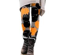 Cocila Christmas Leggings Maternity Crop Leggings Coloured Tights Women White Sports Leggings Crop Trousers for Women UK Tall Fleece Lined Leggings Lightening Deal of Day (Gold, XXL)