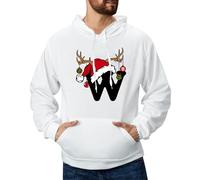 Cocila Christmas Santa Hat Letter Men'S Casual 2 Holiday Neck Autumn & Winter Designer Hoodie Sweatshirt Blank (White, Xl) Tshirt For Men 4Xl Junmers Sage Green Zip Up Colour Block Mens Cotton