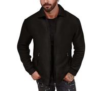 Cocila Classic Car Jacket Top Lapel Zipper Long Sleeve Tops Fashion Casual Mens Leather Jackets 4Xl Lightweight Summer Faux Men