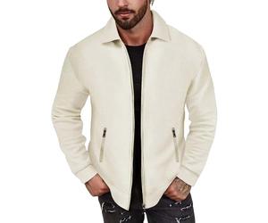 Cocila Classic Car Jacket Top Lapel Zipper Long Sleeve Tops Fashion Casual Mens Leather Jackets 4Xl Lightweight Summer Faux Men