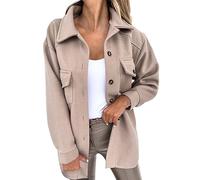Cocila Coats for Women Womens Casual Lapel Shacket Jacket Long Sleeve Single Breasted Trench Coat With Belt Mid Long Outwear Warm Coat Womens Winter Hoodie Coat plus Size
