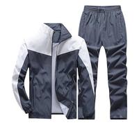 Cocila Daily Deals Tracksuit Mens Full Set Sports Sweater Set Windproof Tracksuit Bottoms Men Casual Sweatshirt Work Sweatpant Light and Breathable to Young Man Travel Suit Jogging S Sale Clearance