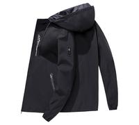 Cocila Deal of The Day Men Casual Top Jacket Autumn and Winter Fashion Coat Long Sleeve Pockets Coats Hooded Handsome Cool Blouse Jacket Trendy Windbreaker Jacket Mens Mens Navy Outlet Clearance UK